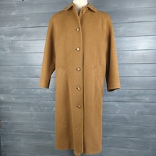 Vintage Eastex Heirloom Brown Alpaca & Wool Coat Uk 14 Long Made In England