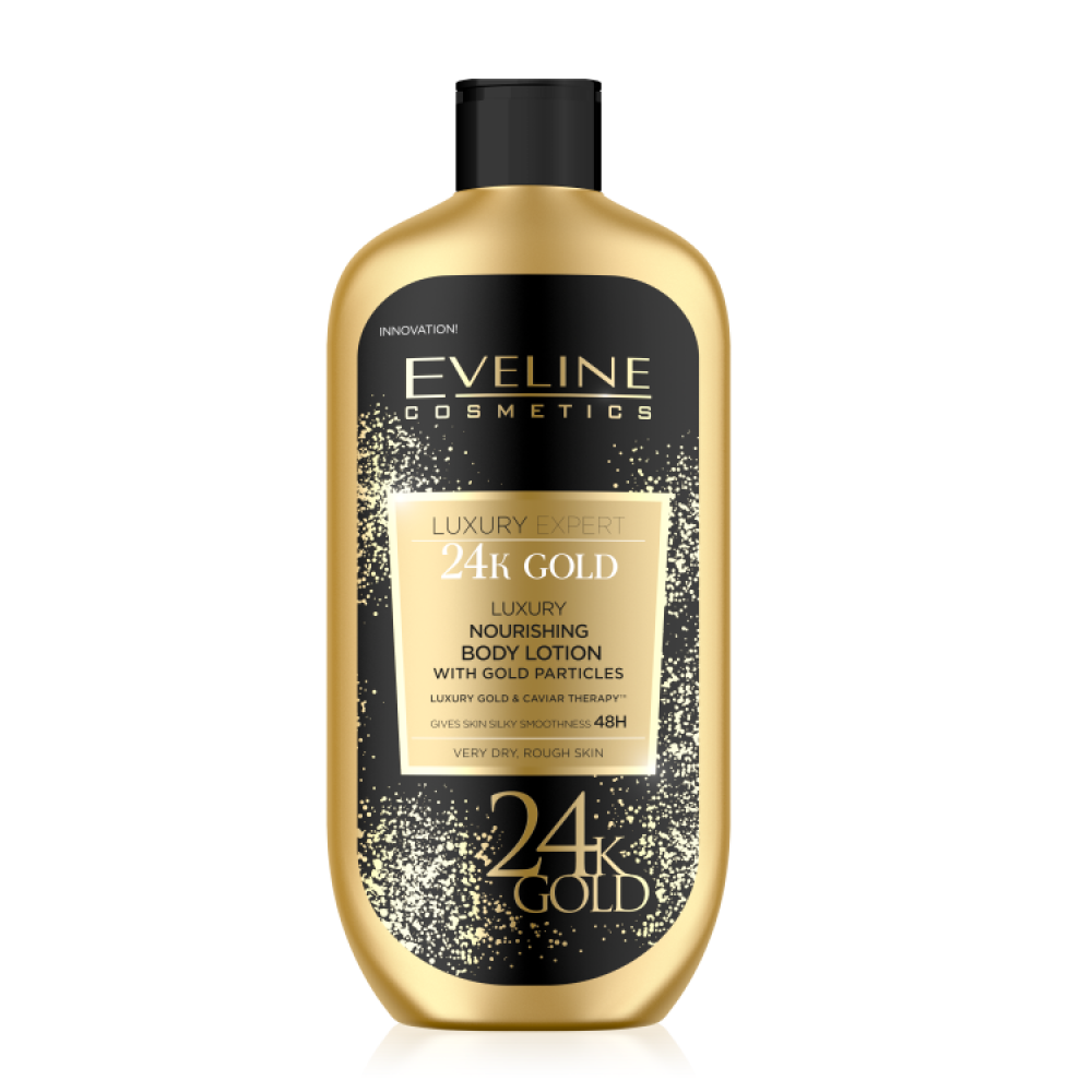 Eveline Luxury Nourishing Body Milk with Gold Particles Moisturizing Dry Skin - Image 2