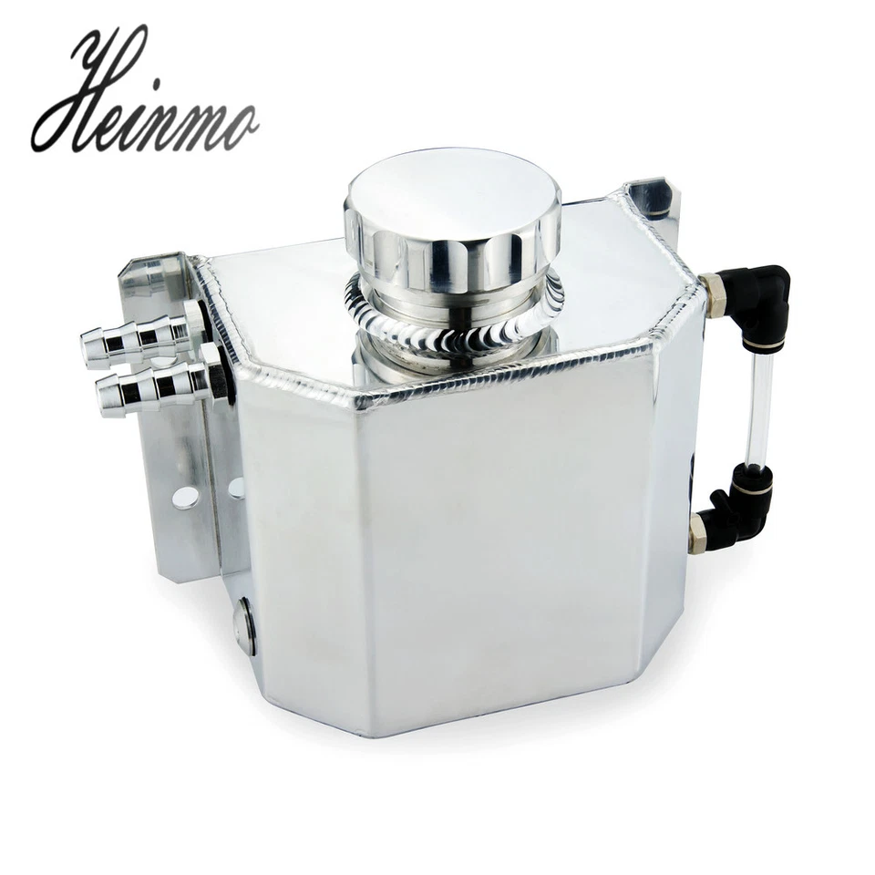 Botella de desbordamiento de refrigerante de radiador 1000 ml depósito de agua de recuperación aluminio Foto 2 de 4