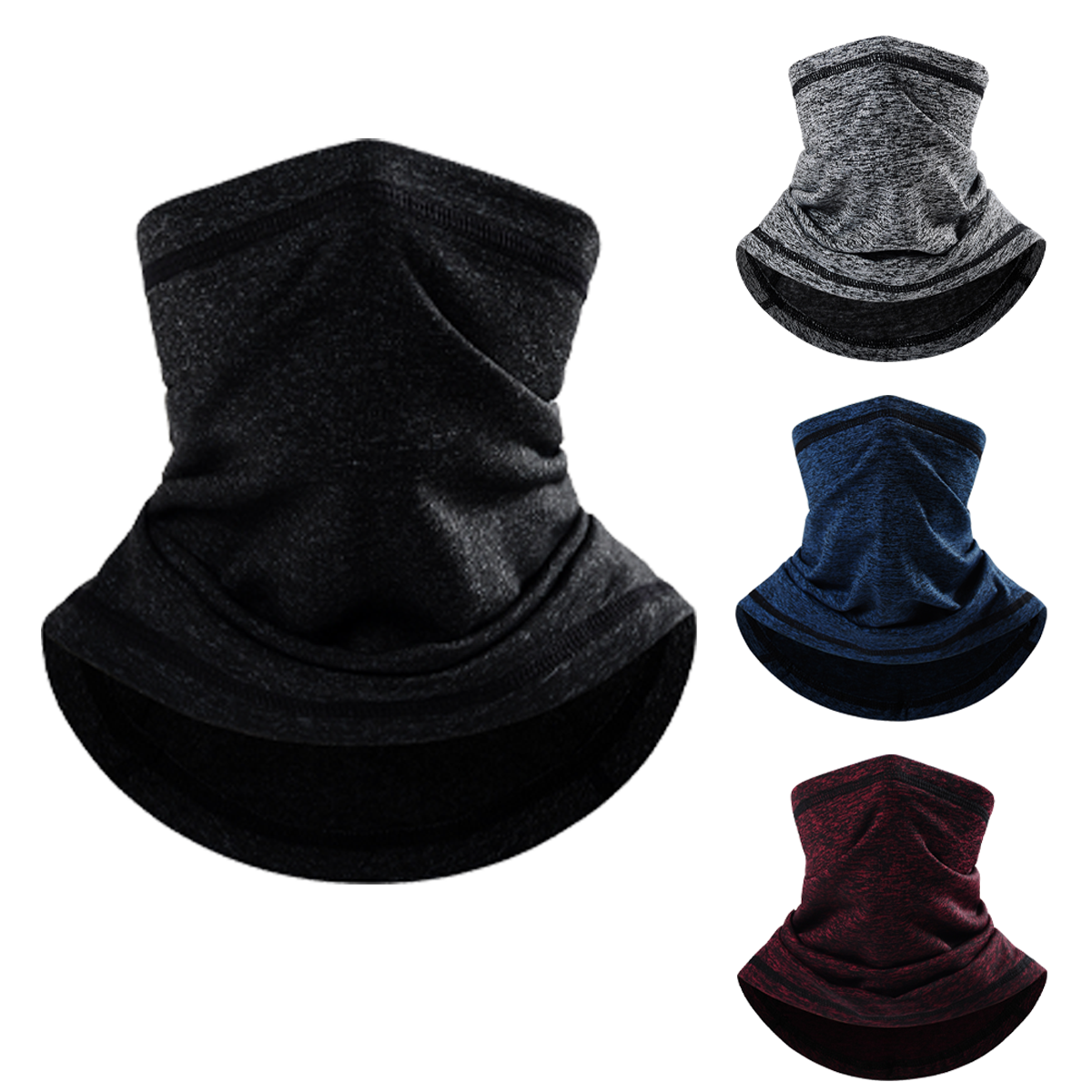 Winter Fleece Neck Warmer Gaiter Windproof Face Mask Adjustable for Sport Yoga