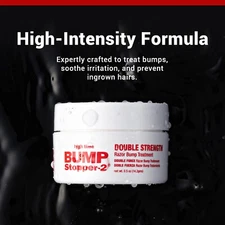 Bump Stopper 2 Double Strength Razor Bump Treatment Aftershave For Men - 0.5oz