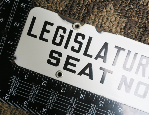 CT Porcelain License Plate Tag 1959 1960 Legislature House Politcal Topper 168 - Picture 2 of 5