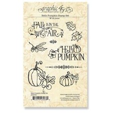 GRAPHIC 45 "HELLO PUMPKIN" STAMP SET  FALL PUMPKINS SCRAPJACK'S PLACE