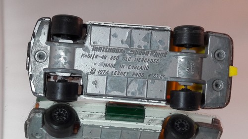 Mercedes SLC 350 Polizei - Matchbox - White Green - 1974 - K61 - Picture 9 of 9