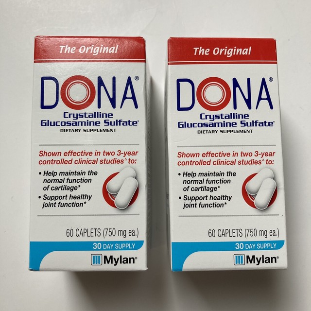 DONA 9110806010 Crystalline Glucosamine Sulfate Supplement 750mg 60