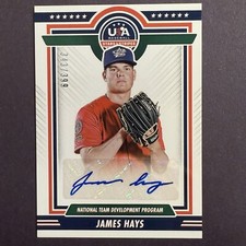 James Hays 2022 Panini USA Baseball Stars & Stripes Autograph #NDTP-JH /399 RC