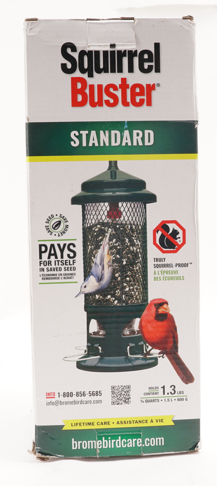 Brome Squirrel Buster Standard SquirrelProof Bird Feeder with 4 Metal