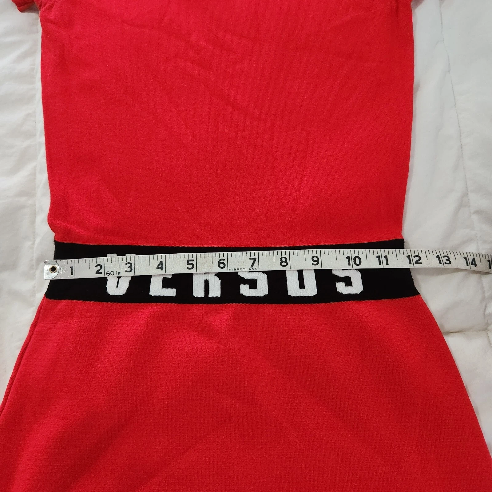 abito versus versace taglia small rosso nero maglia LEGGI