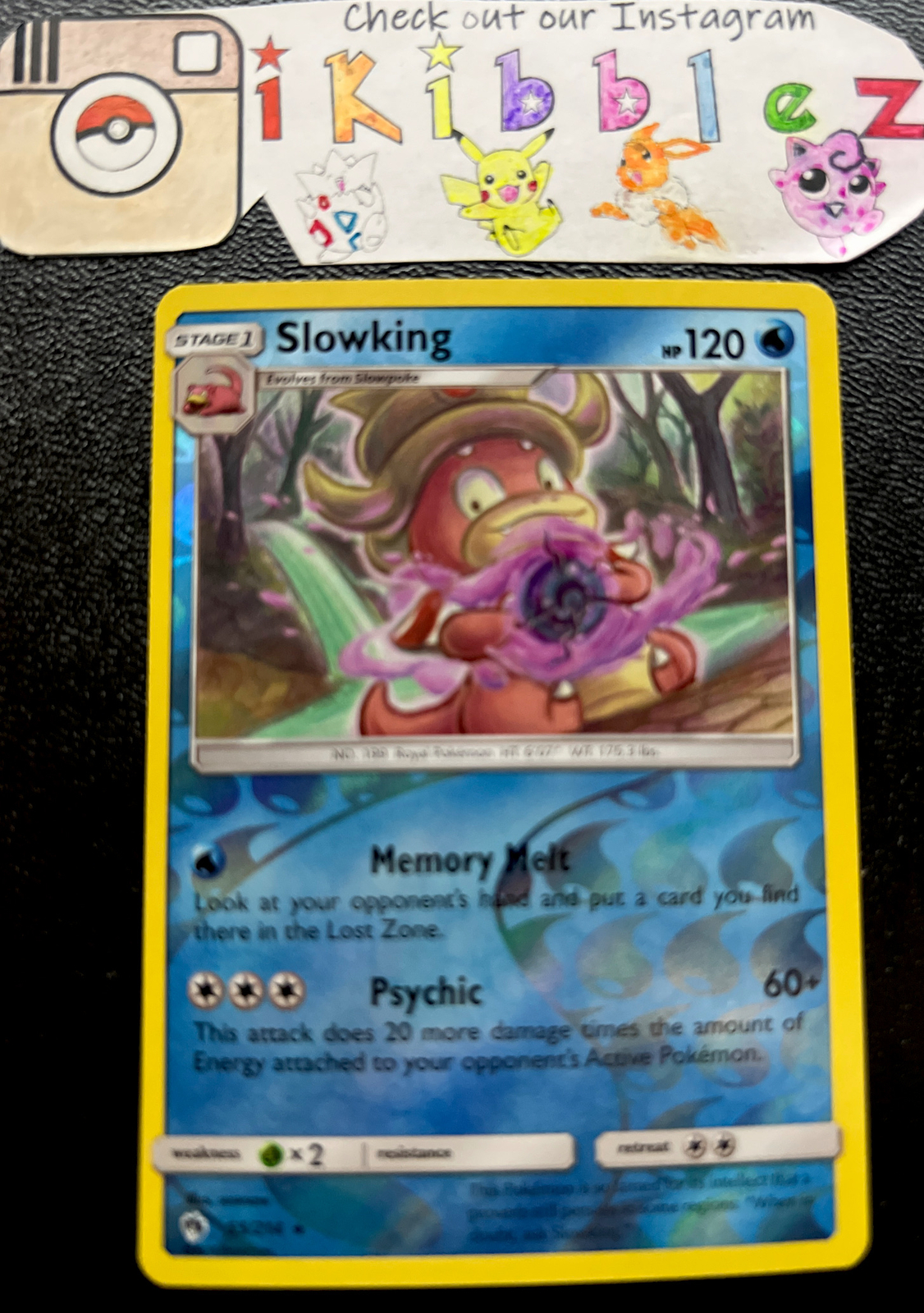 Slowking 55/214 NM Reverse Holo Rare MISCUT OFC Pokémon Card. Free Tracked Ship!