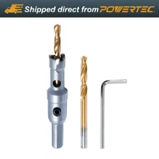 POWERTEC 1/2" Carbide Hole Saw for Soft & Hard Metal | Tungsten Carbide Tipped