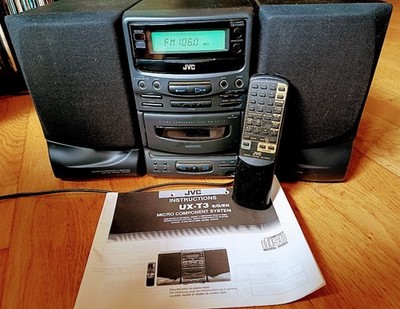 JVC UX-T3 Mikro-Komponenten-System + Boxen + FB + Manual / CD defekt