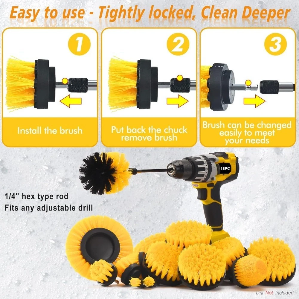 Drill Brush Attachment Set - Thumbnail 5