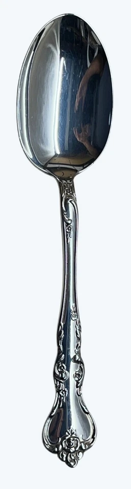 Tenedor de 3 cucharas para servir de plata esterlina Reed & Barton Savannah no chatarra 244 g Foto 3 de 4