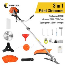 Petrol Garden Strimmer Multi Tool 52cc 3 in 1 Chainsaw Strimmer Hedge Trimmer UK