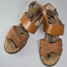 Sam Edelman Teena 2 Tan heel espadrille Wedge Ankle Strap Sandals 8M