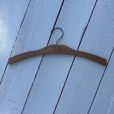 izod Vintage Wood Wooden Hanger Curved Clothes Clothing Hangar