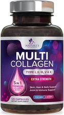 Multi Collagen Peptides Supplement - Hydrolyzed Types I, II, III, V & X Multi