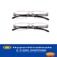 Lightweight Blue Light Blocking Eyewear - 2 Pairs for Adults 1.50 Magnification