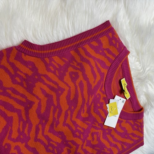 Gilet donna Circus NY multicolore rosa brillante viola taglia large L nuovo - Foto 6 di 8