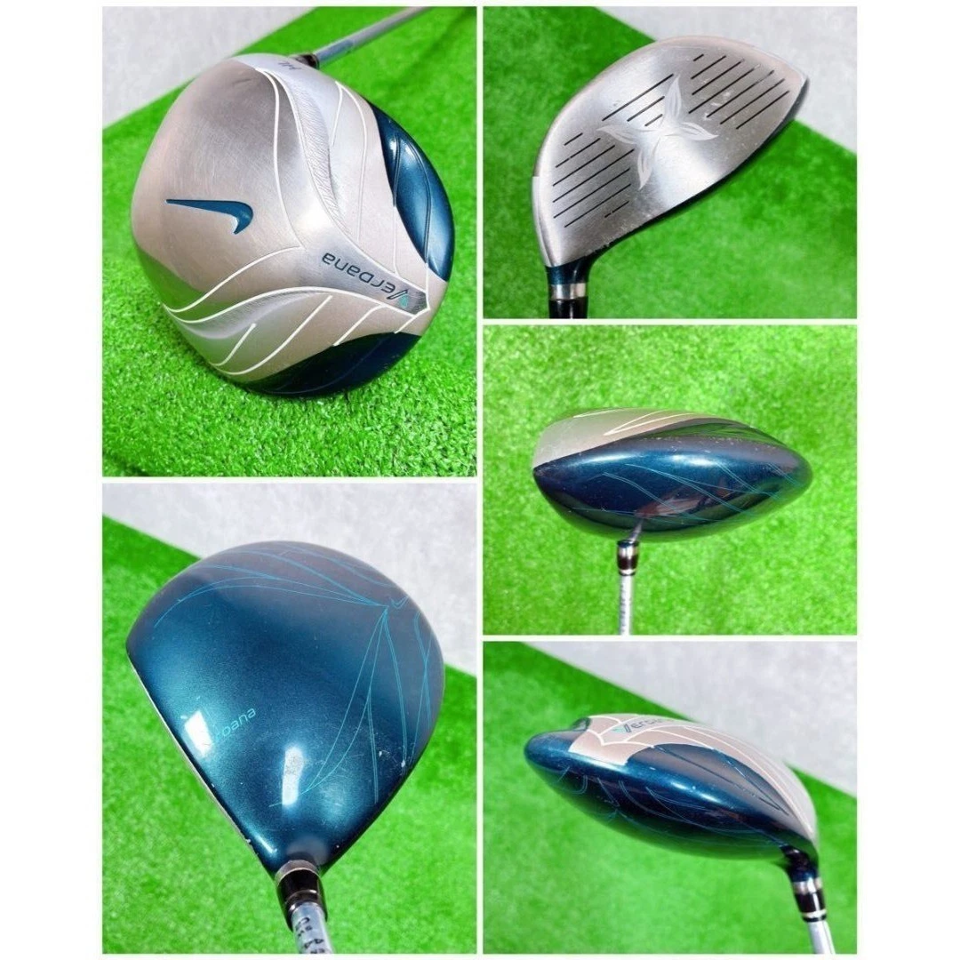 Ladies NIKE GOLF Verdana/Vrs GOLF CLUBS 8PC SET 1W 3W 5UT 7.9/P.S Flex-L With HC