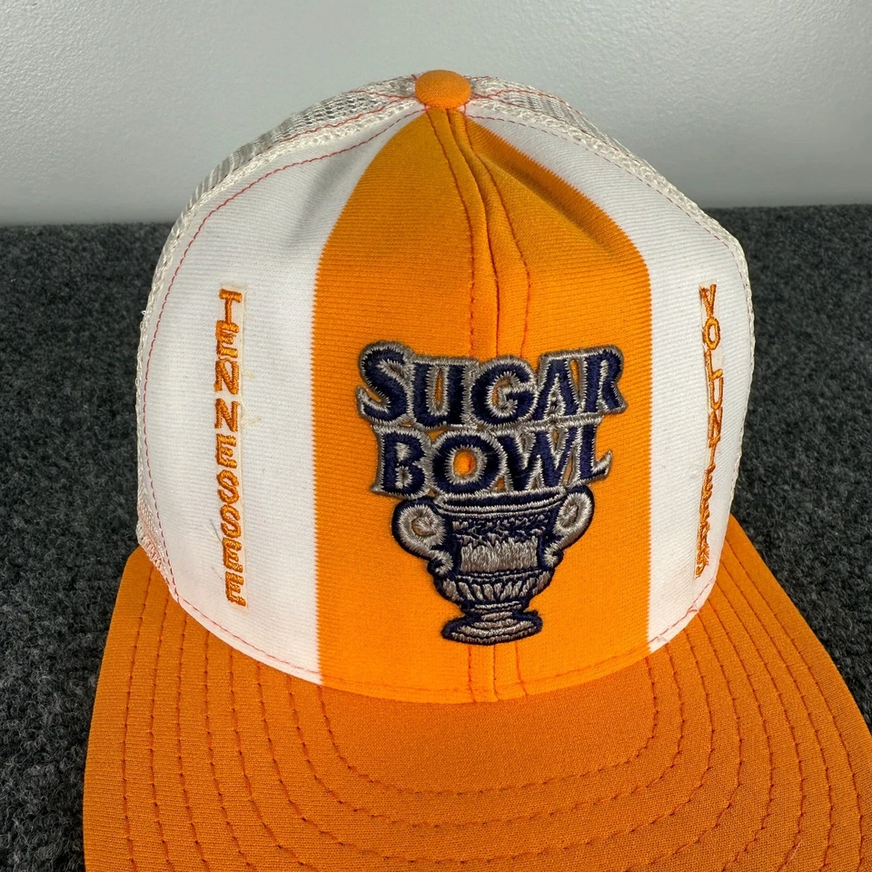 Vintage Tennessee Vols SnapBack Hat 1990 Sugar Bowl Football Lucky Stripes - Image 2 of 4