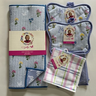 Dolly Parton Kitchen Collection 2 Potholder- 2 Dishcloths- Drying Mat *FREE SHIP