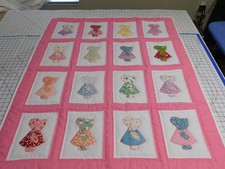 Handmade Sunbonnet Sue Baby Quilt.