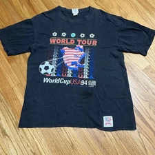 Vintage USA World Cup 1994 USA T Shirt Apex One Flag WC 94 Adult XL