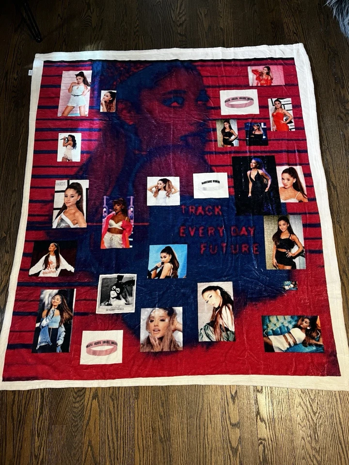 华丽拼贴 Ariana Grande 抓绒/绒毛毯! 定制!! — 第 4/4 张图片