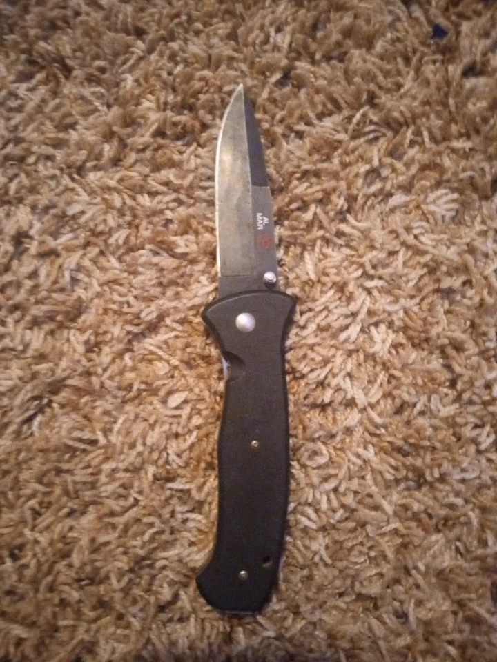 Cuchillo Plegable Al Mar Japón MS2KB Mini SERE 2000 3 VG10 Negro Hoja Lisa G10 EDC Foto 3 de 4