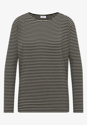 Cecil Gestreiftes Langarmshirt in der Farbe Raw Khaki - Bild 1 von 4