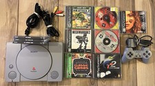 Sony PlayStation 1 PS1 SCPH-7501 Console Bundle 10 Games  Controller Tested B