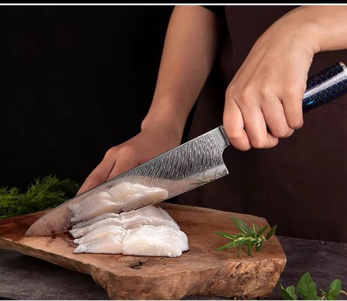 9.6 Inch Japanese Damascus Chef Knife 67 Folded Layers Kitchen Knife - Picture 6 of 8
