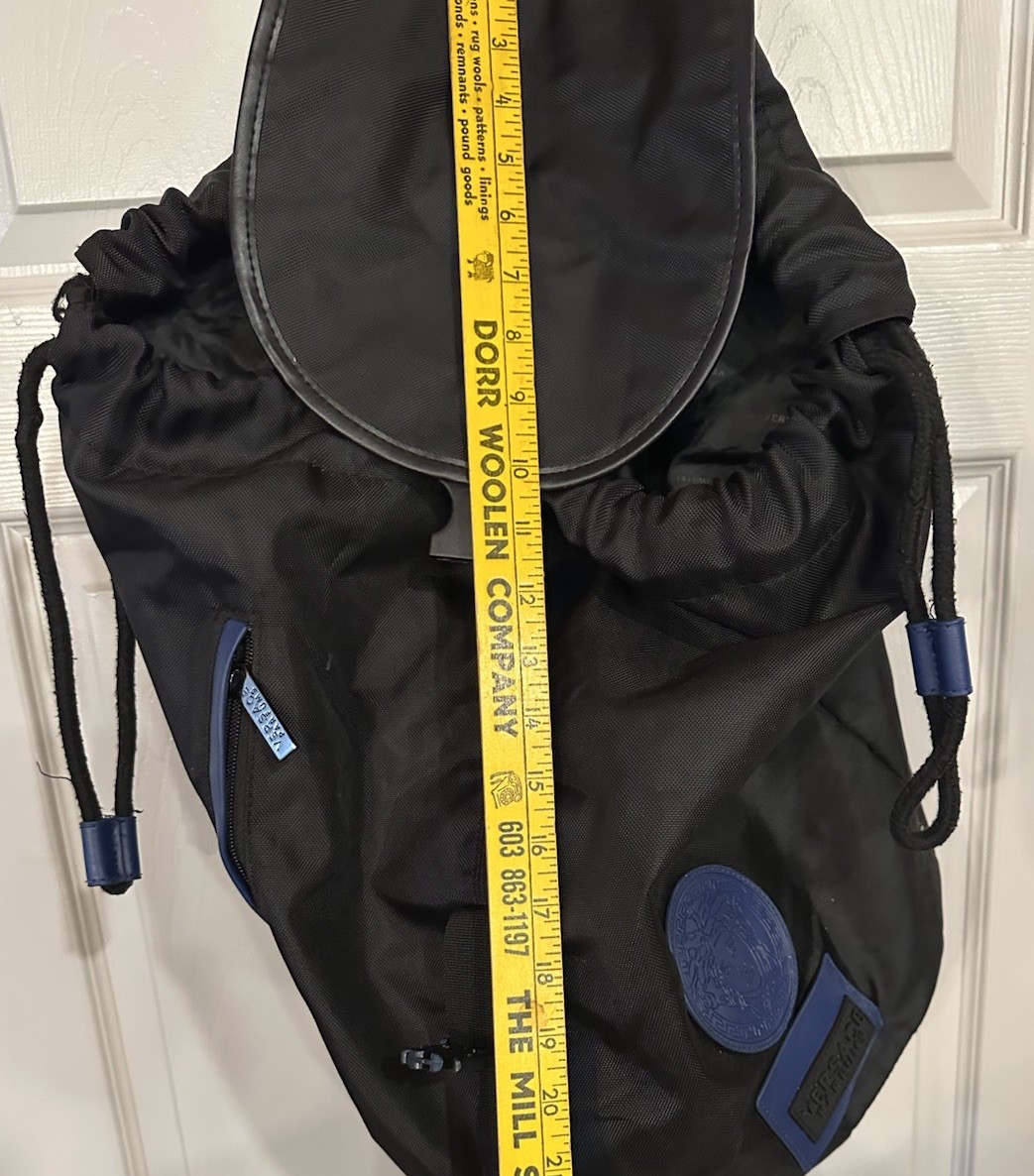 VERSACE PARFUM Large Black Drawstring Duffle Bag … - image 3