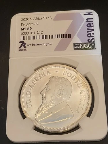 South Africa 2020 Silver Krugerrand NGC MS69