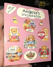 Vintage Stickers, ANGELA'S,name Sticker Book,unused, Mulberry Studios,(drMbx)