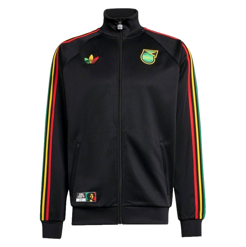 Adidas Jamaica X Bob Marley Track Suit Jacket Pants Hat Black World Cup Mens M image 3