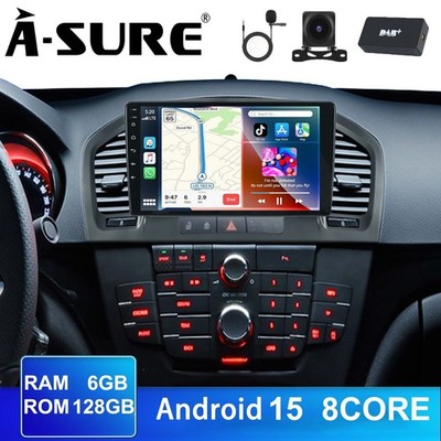 DAB+ KAM  Android 15 6+128G CarPlay Autoradio SWC Für Opel Insignia A 2008-2012