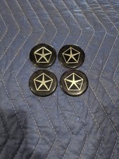 Mopar Chrysler Emblems For Center Wheel Caps Black Pentastar Set Of 4 2 Inch
