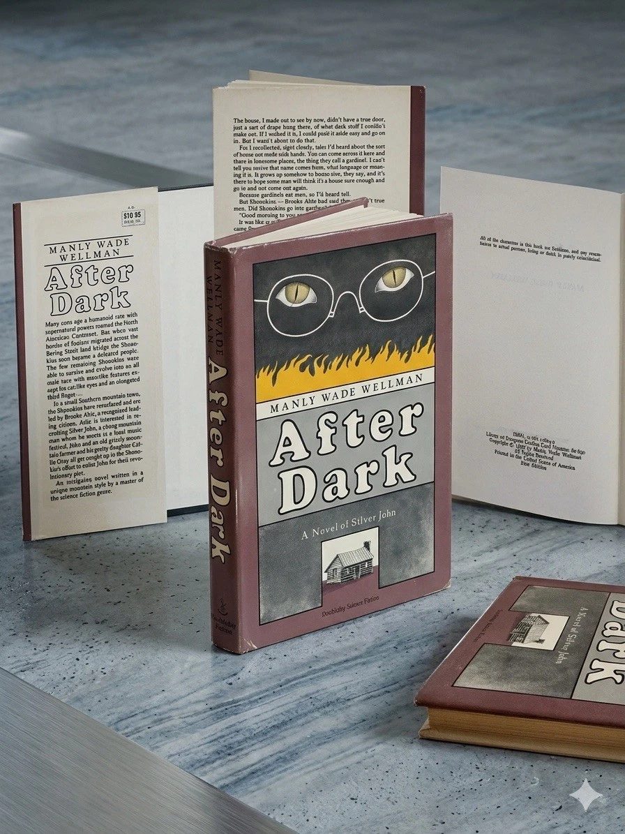 After Dark HC w DJ by Manly Wade Wellman - a novel of Silver John - 1980