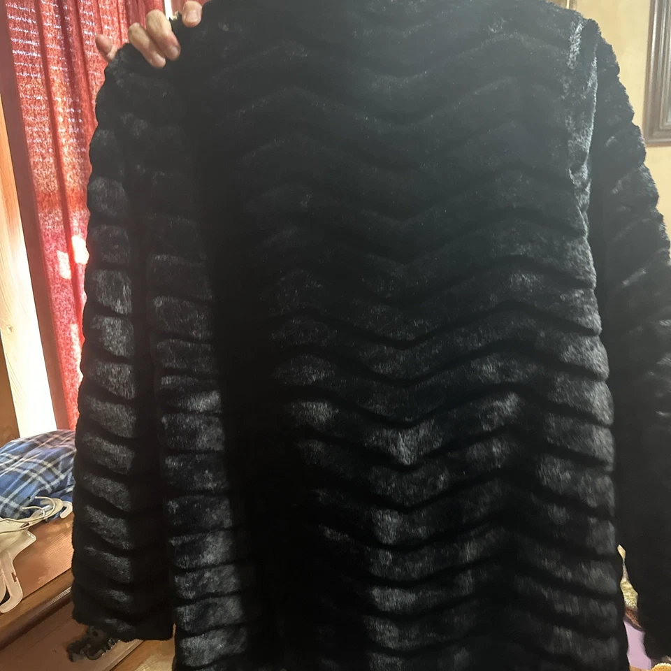 Dressbarn Faux Fur Jacket Large - Изображение 2 из 4