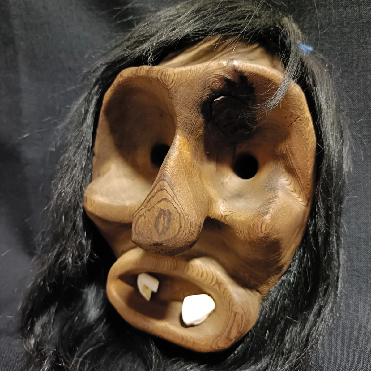 木制日本古董面具| eBay