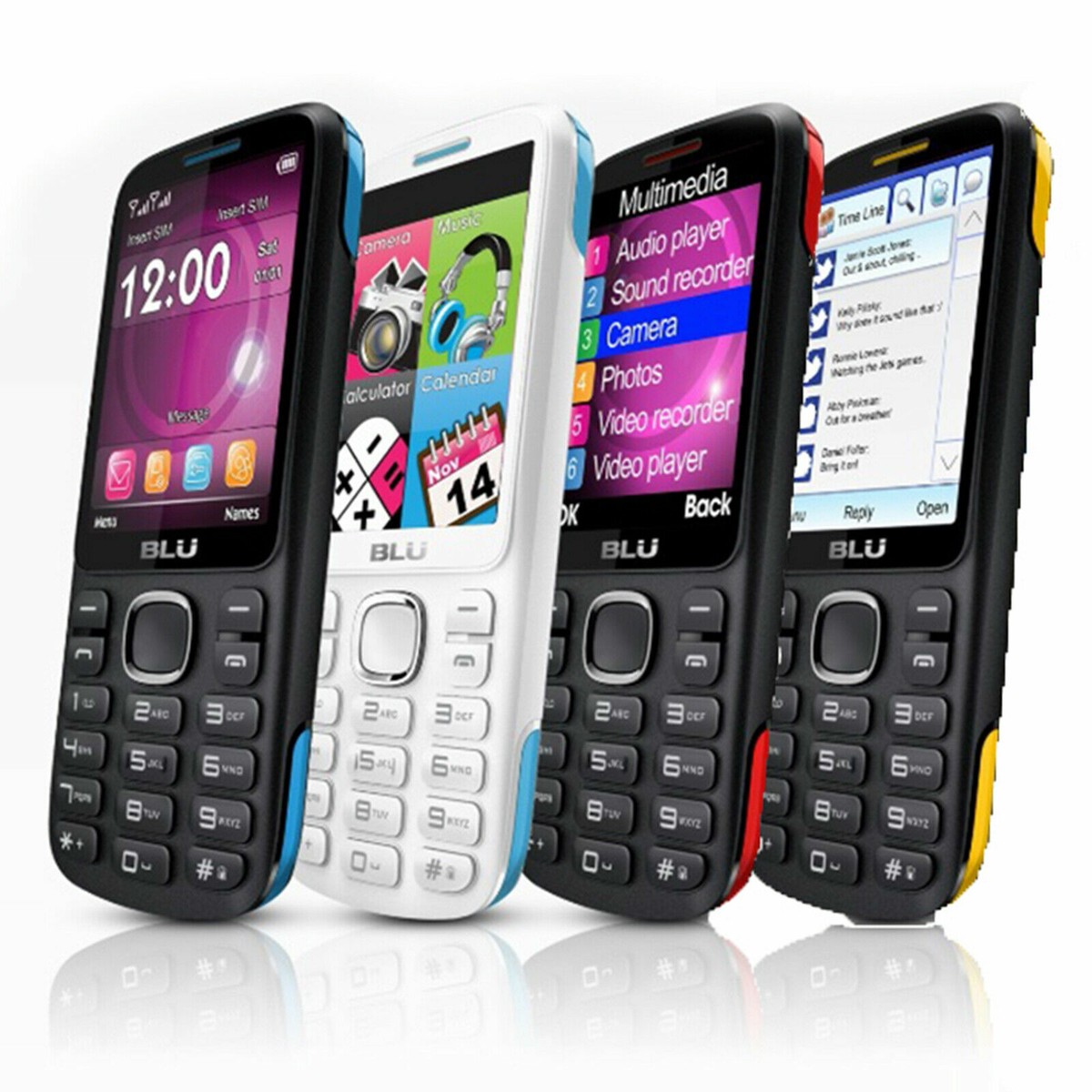 BLU Jenny TV 2.8 T276T Cell Phone 1.3MP Unlocked GSM Dual-SIM