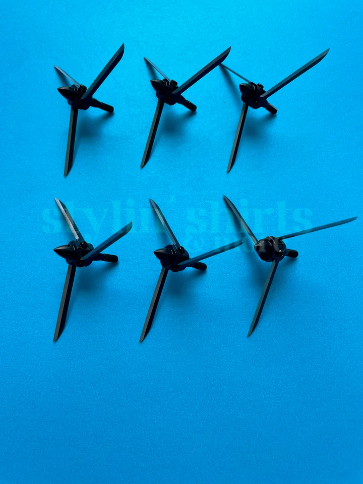 Cabeza de pavo punto de caza tiro con arco fijo tres hojas cabezas anchas 125 grano 3 3/4" Foto 2 de 4