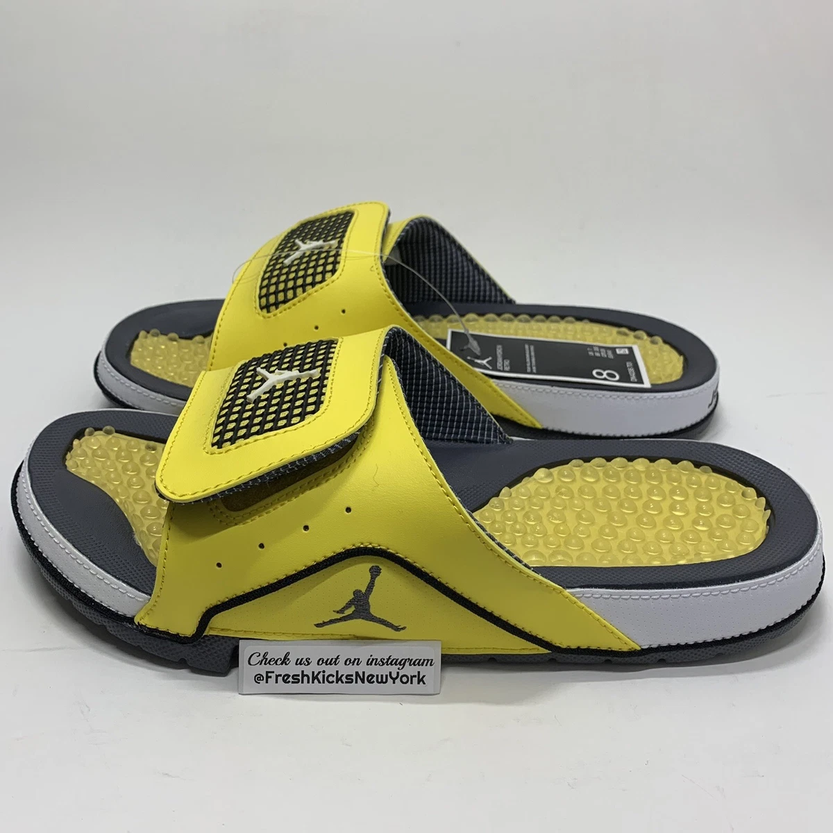 Jordan Hydro Slide 4 Lightning Tour Yellow Men Size 8 New DN4238-701 2021  Black | eBay