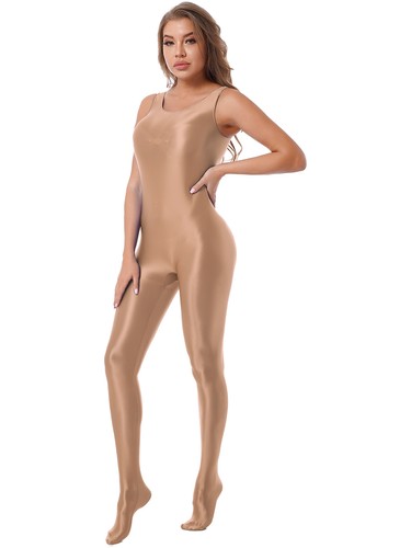 Damen Unterhemd Party Bodystockings Eng Bodysuit Nahtlos Wetsuit Ärmellos Fuß - Picture 81 of 117