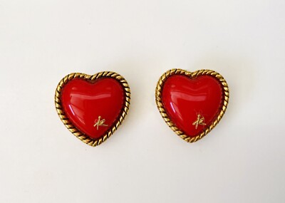 Ohrringe rotes Herz REMINISCENCE Vintage 90 New old stock