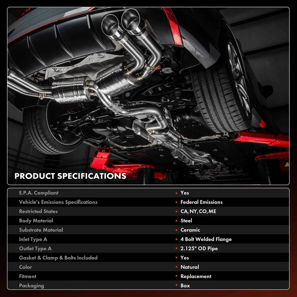 Convertidor catalítico para Buick LeSabre Cadillac DeVille 2000-2005 Olds Pontiac Foto 3 de 4