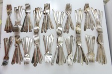 LOT DE 100 COUVERTS FOURCHETTES À SALADE SANS ARGENT MONO VINTAGE ARTISANAT RÉUTILISATION RÉUTILISABLE