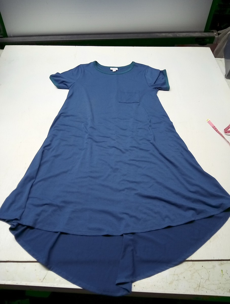 Lula Roe Womens T Shirt Dress sz S Blue Short Sleeve Knee Length | eBay